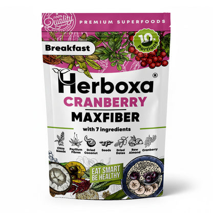 Cranberry Maxfiber - Zdrav zajtrk z veliko vlakninami iz “hitro pripravljene hrane”